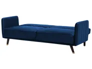 Divano letto 3 posti SENJA Velluto Blu marino_707347