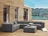 Garden Corner Sofa with Ottoman 7 Seater AREZZO Modular Grey Right Hand