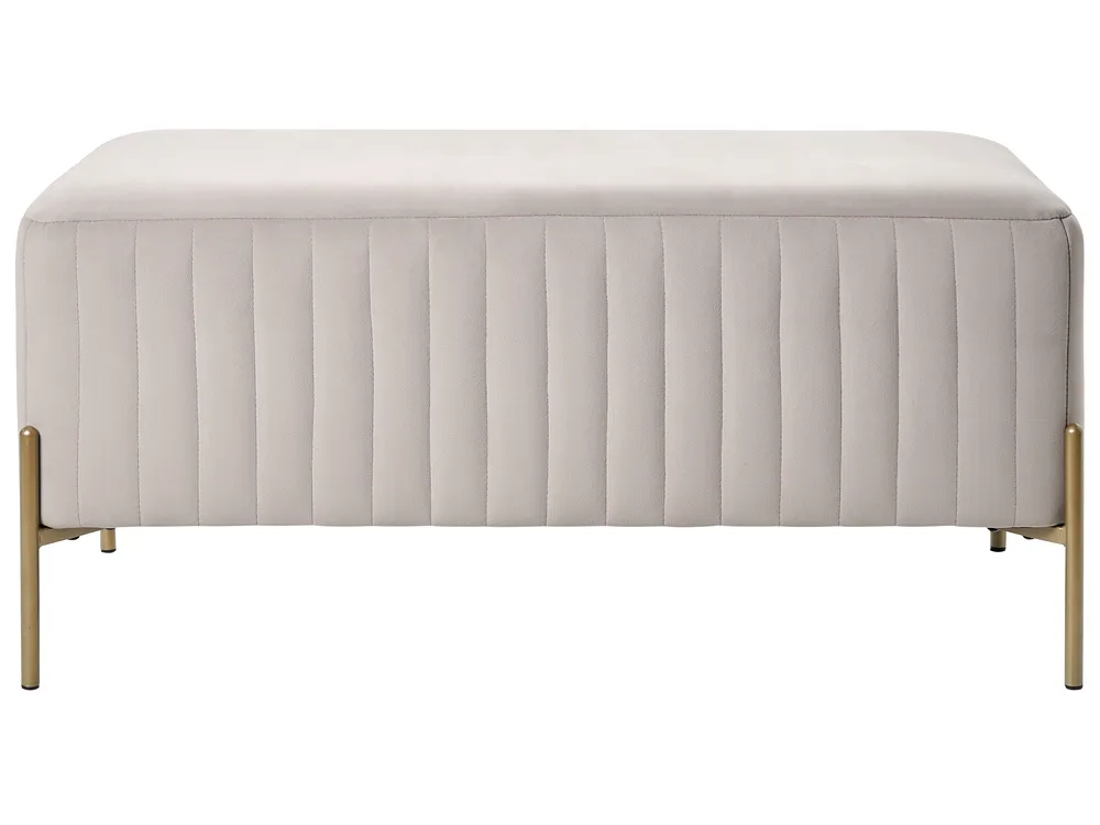 Ławka tapicerowana UTAH Welur Beżowoszary_1047011