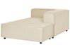 Chaiselongue Leinen beige linksseitig APRICA_897298