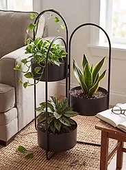 Supporto per vasi COLUTENA 56 cm Metallo Nero_1179138