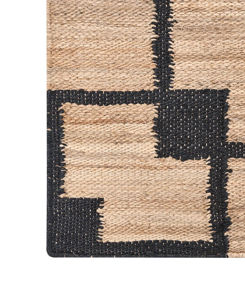 Tappeto GONDIA Nero/Beige 160 x 230 cm Iuta_1040302