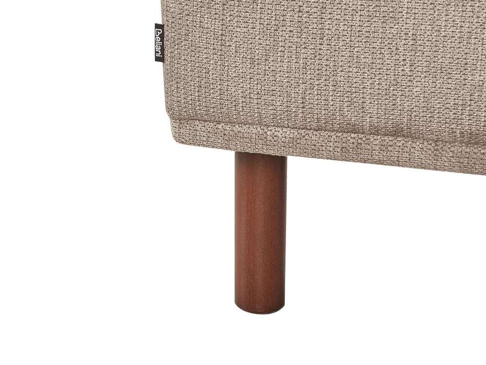 Corner Sofa 3 Seater HOLT with Ottoman Fabric Taupe Left Hand_959258