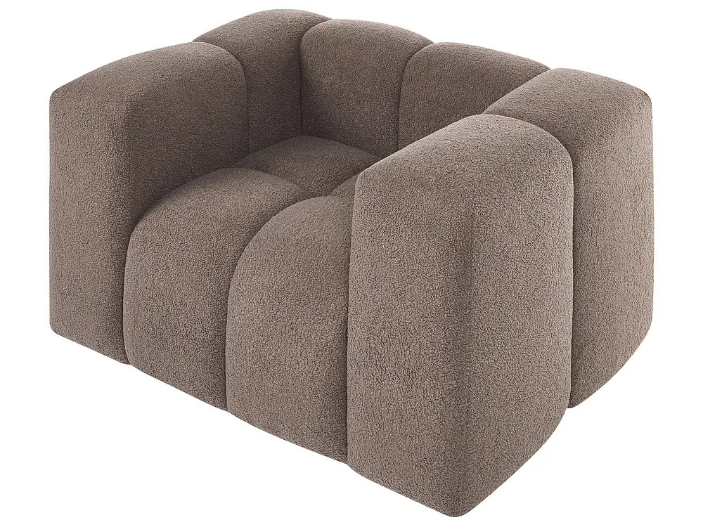 Living Room Set 5 Seater ANTOLA Boucle Taupe_1161707
