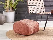 Pouf BODLA Materiale sintetico Rosso chiaro_1155621