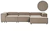 Modular Corner Sofa 4 Seater ARDAL Corduroy Light Brown Left Hand