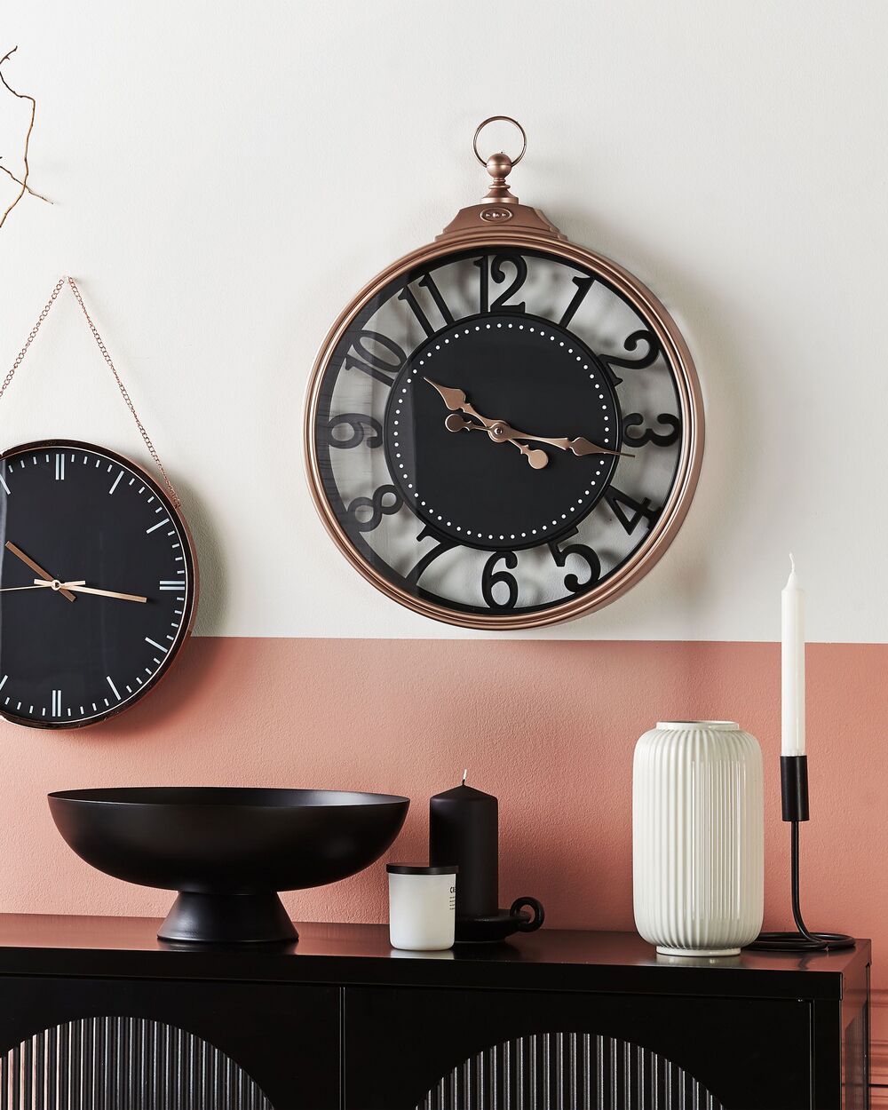 Horloge murale ALLOZA 44 cm Noir