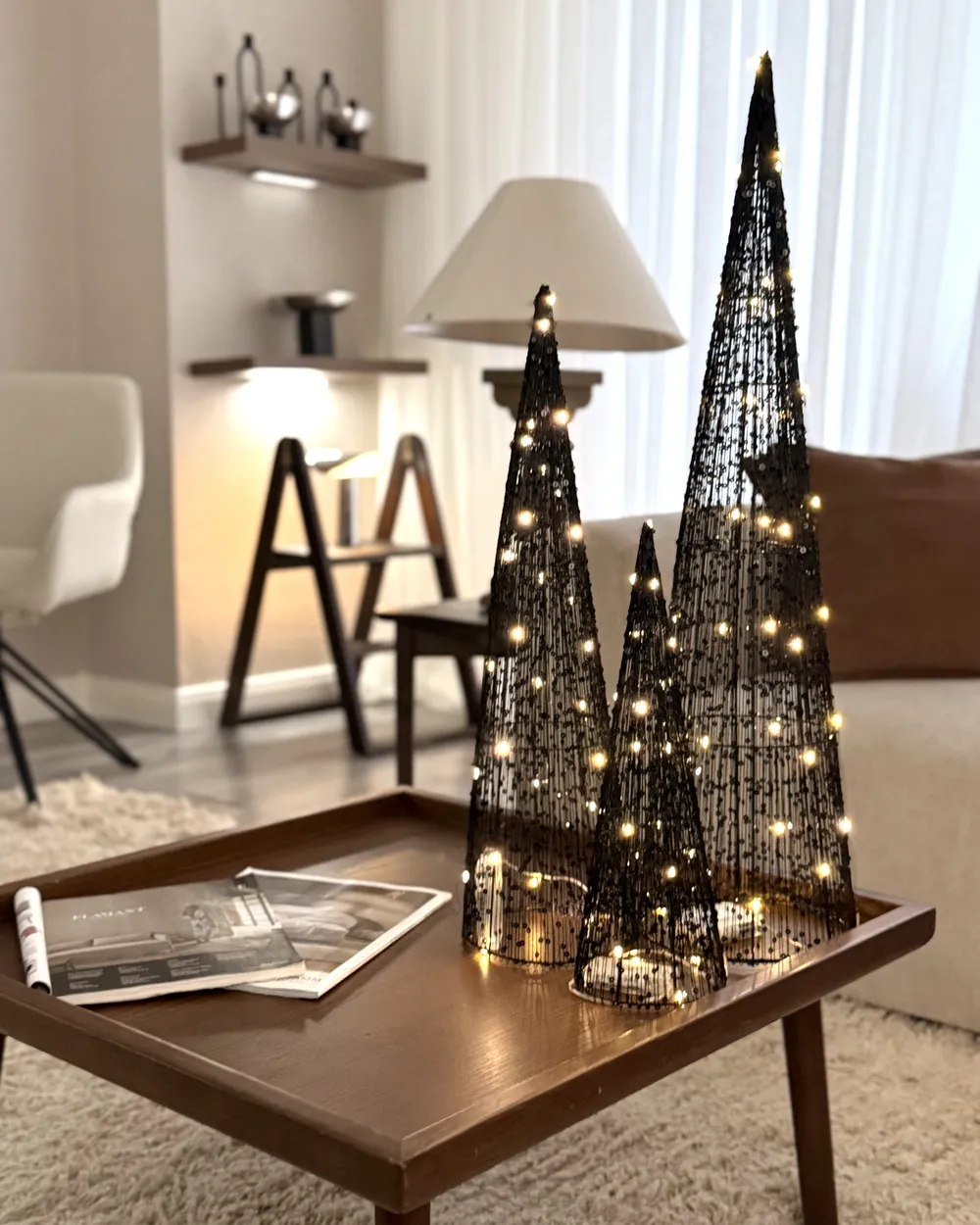 LED VEJLESO 40/60/80 cm Albero di Natale Nero_1036167