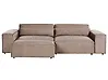 Sofa modułowa dla 2 osób HELLNAR z otomaną Jasnobrązowy
