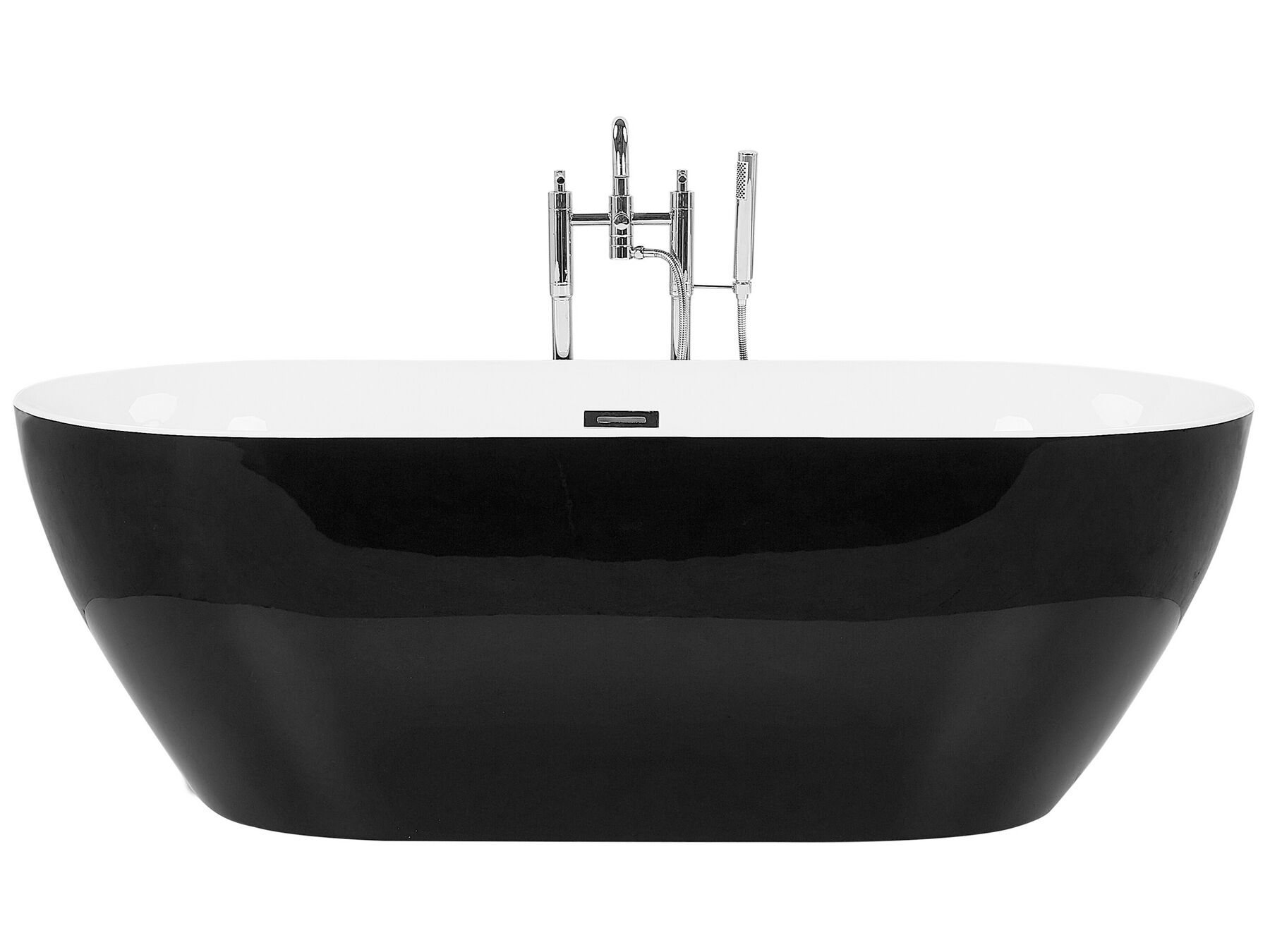 Badewanne freistehend schwarz oval 180  x 80 cm CARRERA_798786