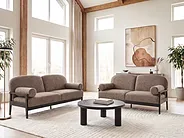 Sofa dla 2 osób PILARNE Brązowy_1159525