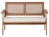 Loungeset 4-zits acaciahout lichthout/beige ARENELLA_928375