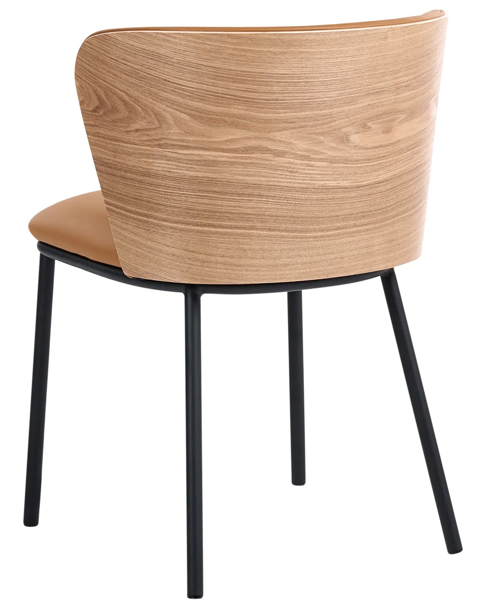 Set di 2 sedie da pranzo HOSKIN Pelle sintetica Marrone_1058377