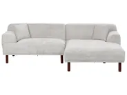 Corner Sofa 3 Seater HOLT Fabric Light Grey Left Hand_960534