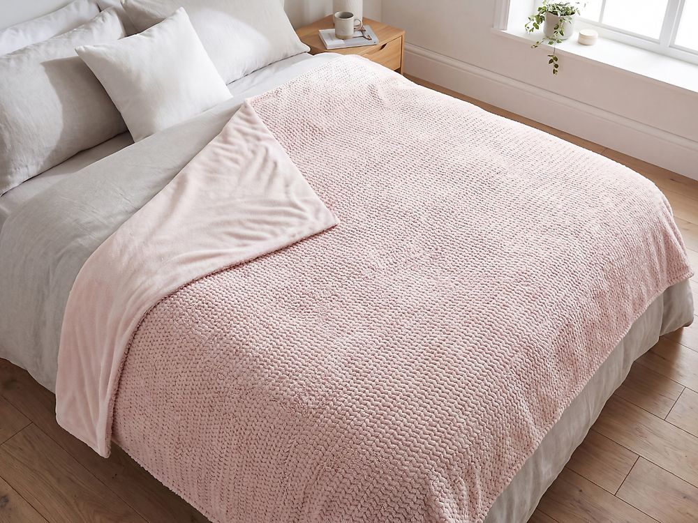 Couverture BJAS 200 x 220 cm Rose pastel