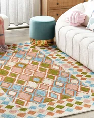 Tappeto ERMENEK Multicolore 160 x 230 cm Lana_836592