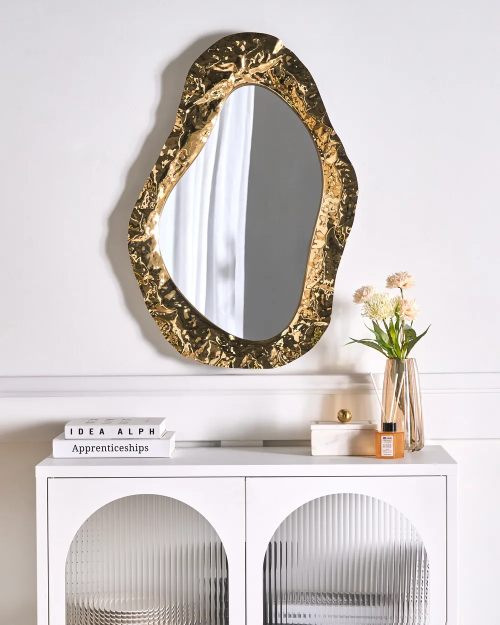 Lustro ścienne JOSSIGNY 52 cm 79 cm Złoty