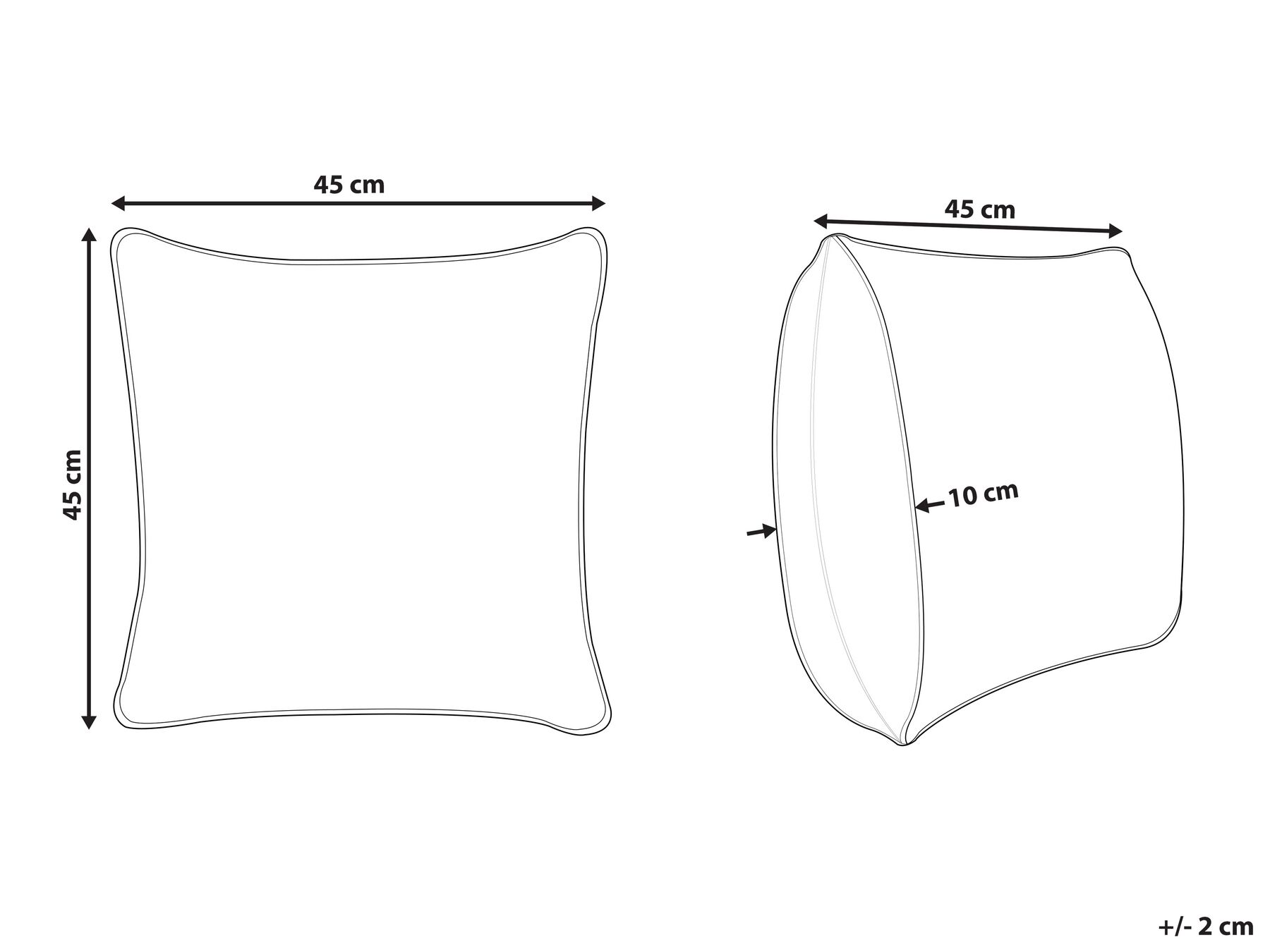 Cotton Cushion Geometric Pattern with Tassels 45 x 45 cm Beige and Black HYDRANGEA_835134