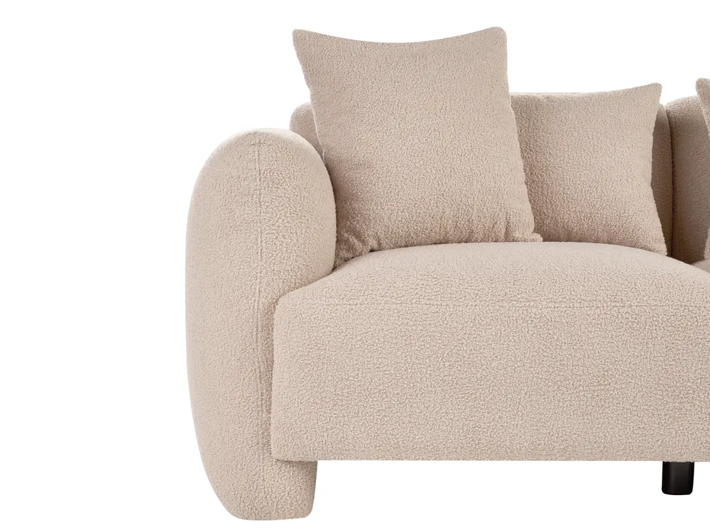 Sofa 3 Seater EKENES Boucle Beige_1074482