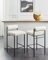 Set of 2 Boucle Bar Chairs White AMAYA_928336