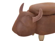 Pufa zwierzak ze schowkiem COW Krowa Ekoskóra Jasnobrązowy_710565