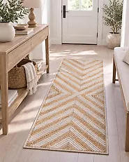 Tappeto KARADONA Beige 80 x 150 cm Iuta_757906