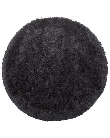 Vloerkleed polyester zwart ⌀ 140 cm CIDE