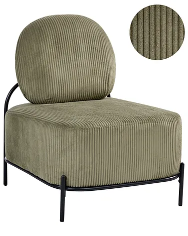 Sessel LUNDE Cord Grün