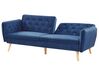 Velvet Sofa Bed Navy Blue BARDU_792045