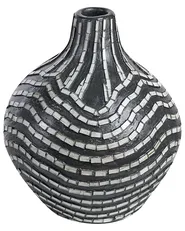 Wazon dekoracyjny KUALU 35 cm Ceramika Czarny_849667