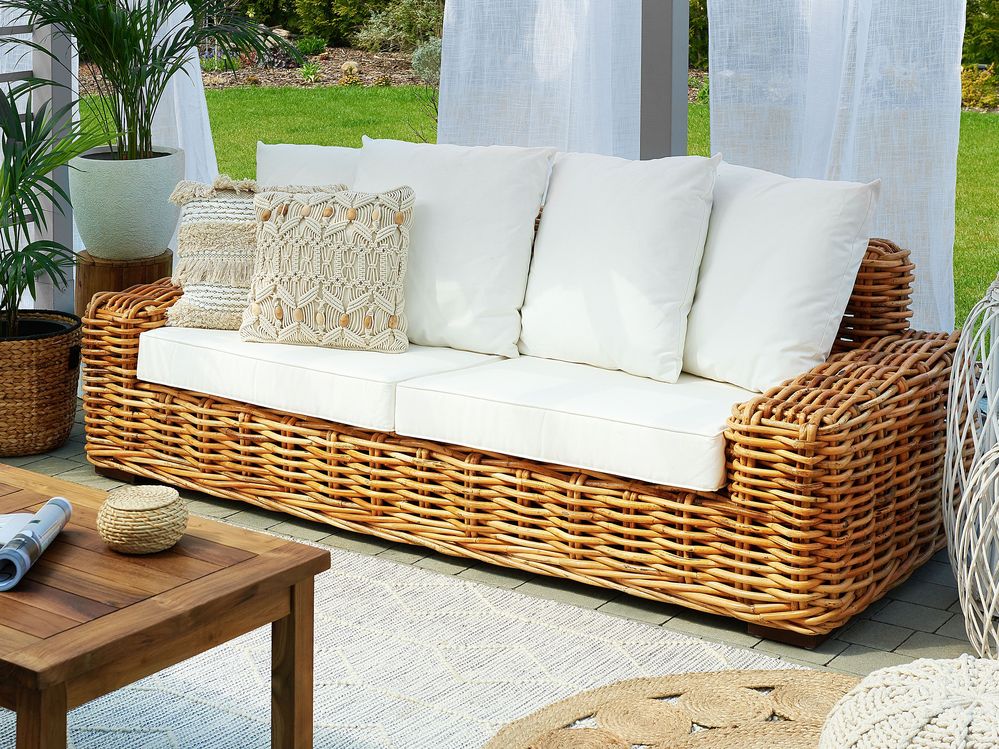 Ensemble de housses de coussins d'extérieur FORLI Blanc