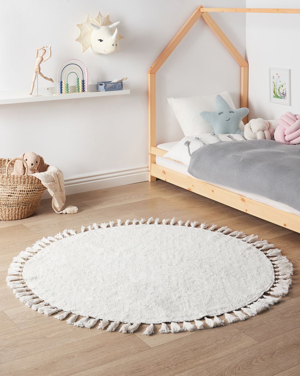 Tappeto MITSOBI Bianco ø 120 cm Cotone