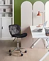Desk Chair VALETTA Faux Leather Black