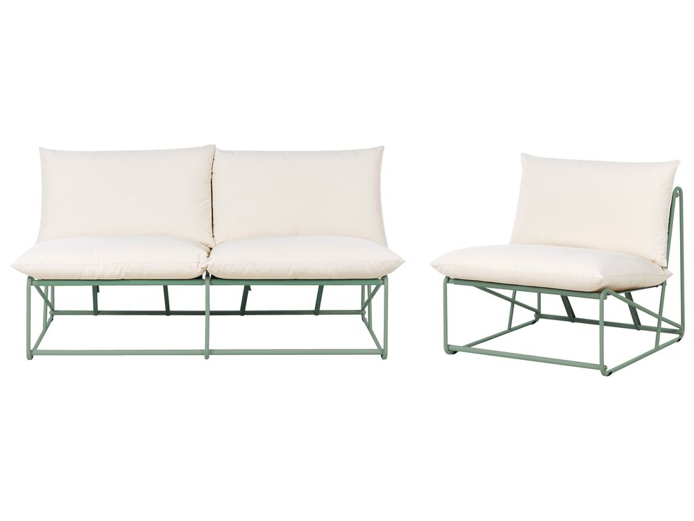 Gartensofa Set 3-Sitzer PICO Metall Grün