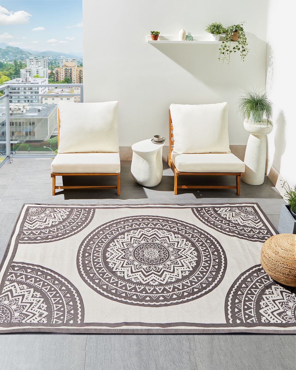 Outdoor Rug NELLORE Grey 160 x 230 cm