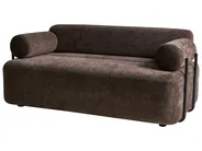 Sofa 2 Seater ELVA Chenille Dark Brown_1035650