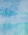Vloerkleed polyester blauw/groen 80 x 150 cm SUSUZ_755405