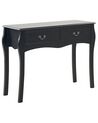 Console noire de 2 tiroirs KLAWOCK_724355