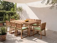 Set of 8 Garden Chair Cushions SASSARI PREMIUM 46 x 46 cm Light Green_1074935