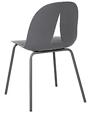 Set of 2 Garden Chairs BOLGHERI Armless Dark Grey_1183146