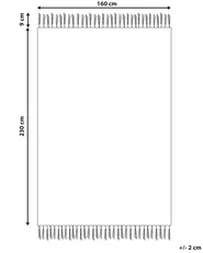 Tappeto HANLI Grigio 160 x 230 cm Viscosa_837013