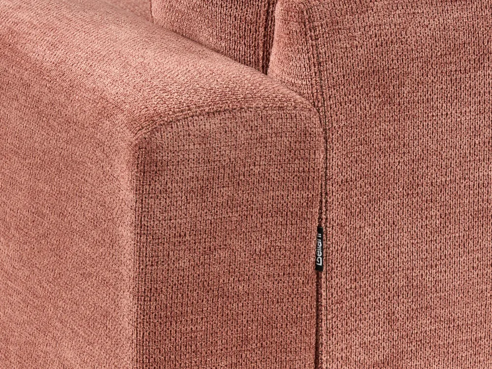 Corner Sofa 3 Seater MALOY Fabric Light Red Left Hand_947508