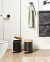 Set of 2 Pedal Waste Bins 3 L ECOSMART Metal Black