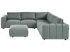 Modul Ecksofa 5-Sitzer KIVVIK mit Ottomane Stoff Grün linksseitig