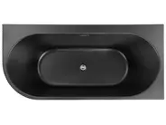 Corner Bath GOCTA 1700 x 800 mm Black Left Hand_879124