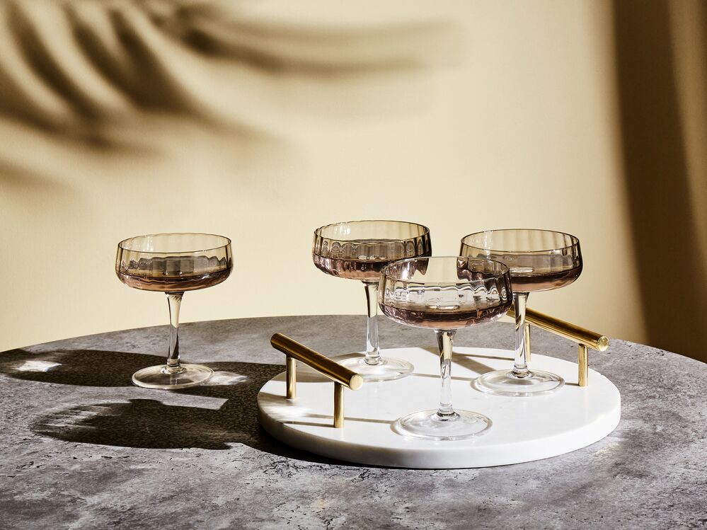 Set di 4 coppe da champagne QUARTZ 170 ml Grigio