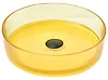 Lavabo sobre encimera TOLOSA ⌀ 36 cm Solid Surface Amarillo