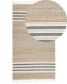 Jute Area Rug 80 x 150 cm Beige and Grey MIRZA_847313