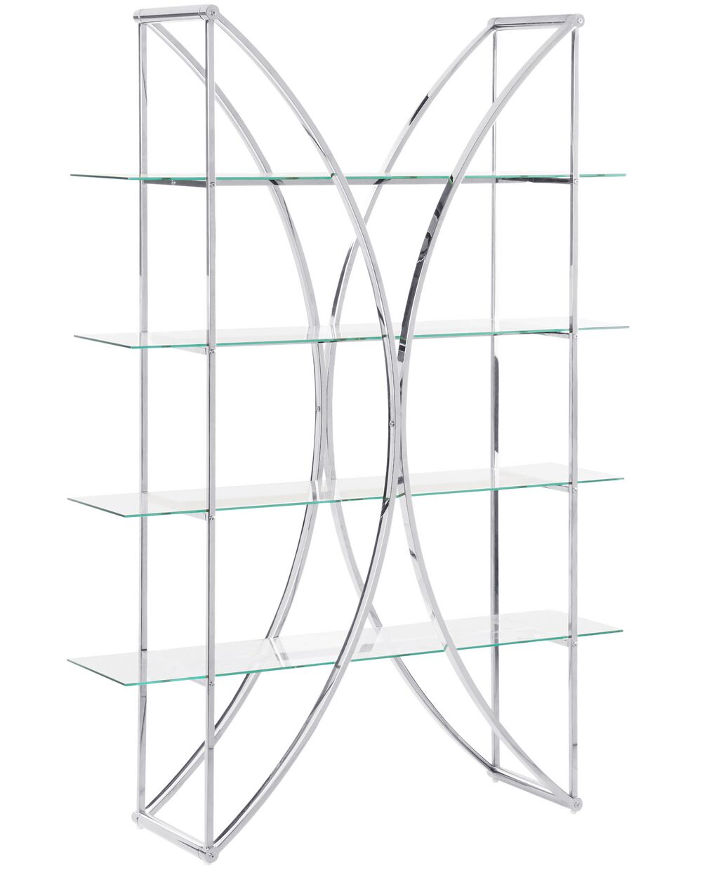 Estantería de 4 niveles HOLLOW 175 cm Metal Plateado