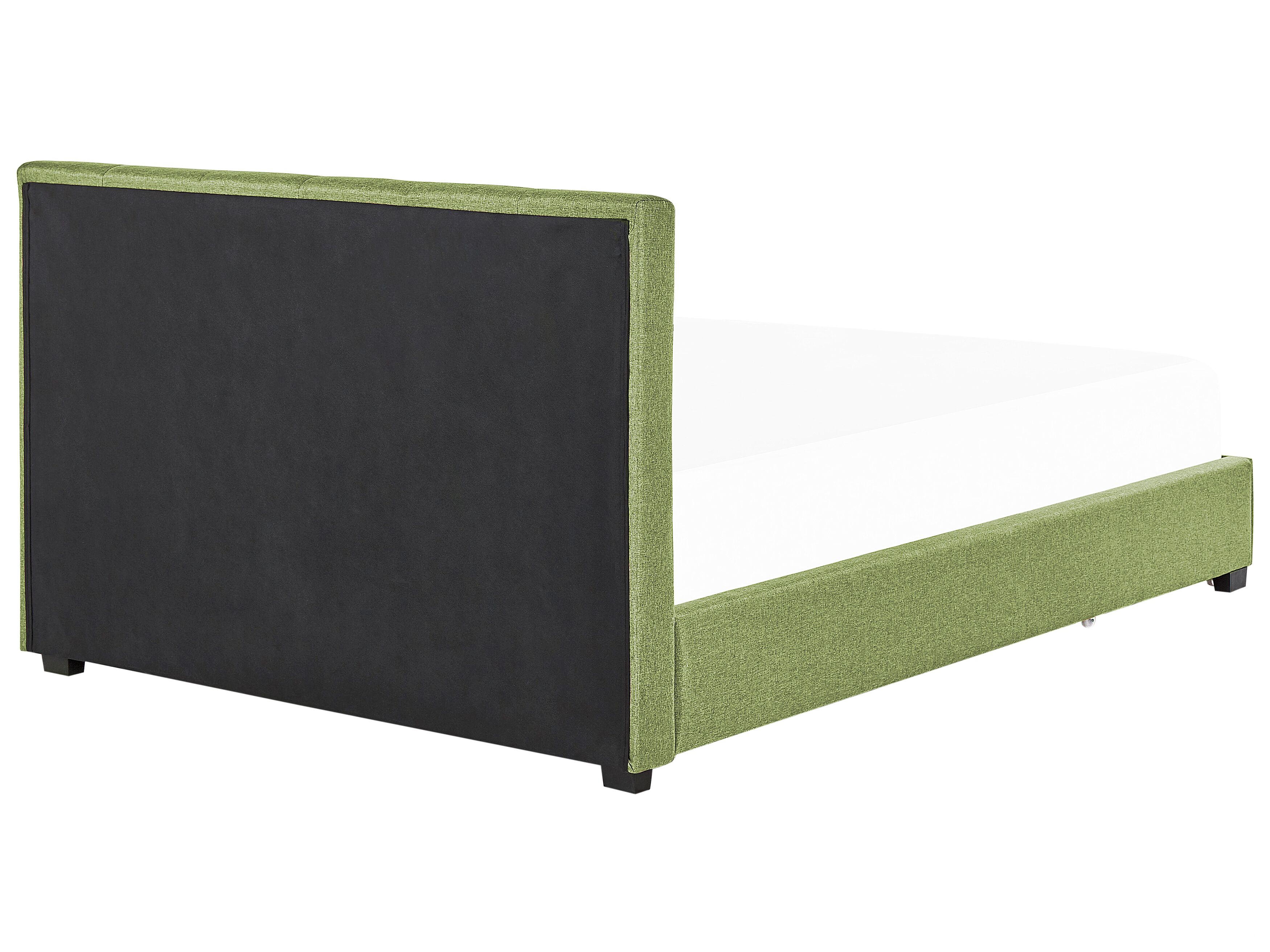 Kotor Velvet Ottoman Storage Double Bed In Green Kotor Velvet Ottoman Storage Double Bed In Green